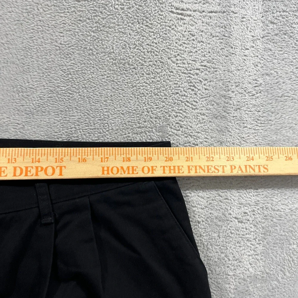 Timber Creek By Wrangler Chino Pants Men 42x32 Black Pleated Straight Leg Cotton